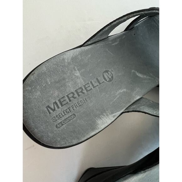 Merrell Veranda Eve Comfort Air Cushion Thong Black Gray Slip On Sandals Sz 9 - Picture 7 of 9